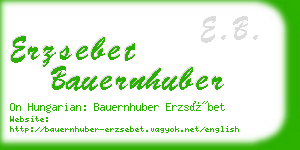 erzsebet bauernhuber business card